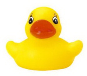 Custom Rubber Itty Bitty Duck, 2" L x 2" W x 1 1/2" H
