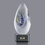 Custom Sagittarius Hand Blown Art Glass Award w/ Black Base, 7 1/2" H x 2 3/4" W x 2 3/4" D, Price/piece