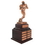Custom 16" Bronze Football Perpetual Trophy w/Rosewood Base & 32 Copper Plates, Price/piece