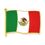 Blank Mexico Flag Pin, 3/4" W, Price/piece
