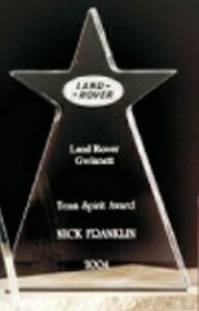 Custom Acrylic Clear Tall Star Award