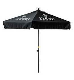 Custom 7ft Market Umbrella with a Black Steel Frame
