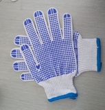 Custom PVC Dotted Soft Textile Cotton Gloves, 10 1/4