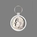 Key Ring & Full Color Punch Tag - 10 Cent Coin (Face Up)