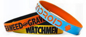 Custom 3/4" Dual Layered Color Coat Silicone Wristbands