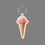 Key Ring & Full Color Punch Tag - Orange Ice Cream Cone, Price/piece