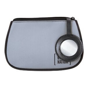 Custom Alluring Cosmetic Bag w/ Inside Mirror, 7" L x 2 1/2" W x 5" H