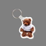Custom Key Ring & Full Color Punch Tag - Stuffed Teddy Bear