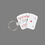 Key Ring & Full Color Punch Tag - Royal Flush Card Hand, Price/piece