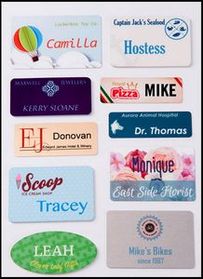 Custom Name Tags And Badges, 3" L X 1.5" W