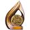 Custom Stock 9" Flame Trophy with 2" Carnival Coin and Engraving Plate, Price/piece