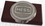 Custom Nickel Plated Boardroom Coaster W/ Pewter Insert - Set Of 2 W/ Holder, 3.75" Diameter, Price/piece