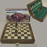 Custom Inlaid Teakwood Travel Chess Set/ LASER