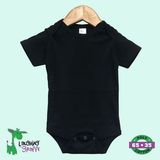 Custom Poly Cotton Blend Infant Short Sleeve Onesie (Black)
