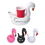 Custom Inflatable Swan Flamingo Cup Holder, 14 1/2" L x 9" W x 8" H, Price/piece