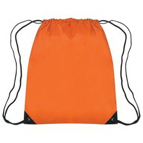Custom 210D Polyester Drawstring Bags With Triangle Eyelet, 13 3/4" W x 17" H