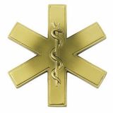 Blank Antique Brass Resin Star Of Life Plaque Mount (4 1/2