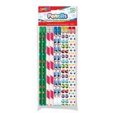 Blank 10 Pack Holiday Theme # 2 Fashion Pencils with Eraser