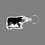 Custom Key Ring & Punch Tag - Steer (Right Side) Tag W/ Tab, Price/piece