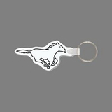Custom Key Ring & Punch Tag W/ Tab - Galloping Horse