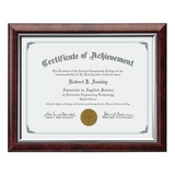 Custom Trent Certificate Frame - Rosewood/Silver 81/4