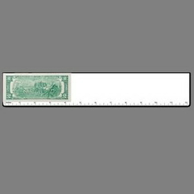 12" Ruler W/ Full Color 2 Dollar Bill - Face Down