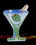 Custom Martini Glass Flash Lapel Pins, Price/piece