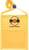 Custom Yellow Double Pocket Badge wallet w/ Printed 3/8