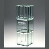 Custom Jade Glass Trophy with Starlight Vase - Large, 10.5