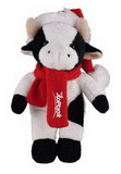 Custom Soft Plush Cow with Christmas Scarf and Hat 8