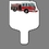 Custom Hand Held Fan W/ Full Color Red Fire Truck, 7 1/2" W x 11" H, Price/piece