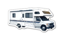 Custom 3.1-5 Sq. In. (B) Magnet - Recreational Vehicle #2, 30mm Thick