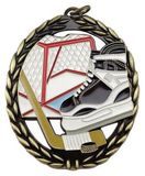 Custom Negative Space Hockey Medal, 2 3/8