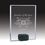 Custom Crystal Rectangle with Black Crystal Base Crystal Rectangle with Black Crystal Base (6wx8h), 8" H, Price/piece