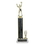 Custom Blue Splash Column Trophy w/Figure Mount & Eagle Trim (15"), Price/piece
