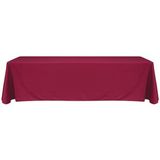 8' Blank Solid Color Polyester Table Throw - Cherry