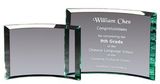Blank Premium Jade Glass Crescent Award (7"x5")