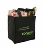 Custom Black Recycled Shopper Tote Bag