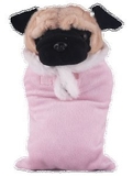 Custom Soft Plush Pug in Baby Sleeping bag 8