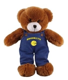Custom Soft Plush Mocha Teddy Bear in Denim Overall 12