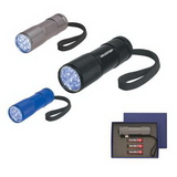 Custom The Stubby Aluminum LED Flashlight With Strap, 3 1/2
