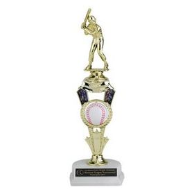 Custom Baseball Spinner Trophy w/Figure (12 1/2")