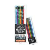 Custom Create-A-Pack Pencil Set of 6 - Mood Pencil W/ Colored Eraser, 2 1/2