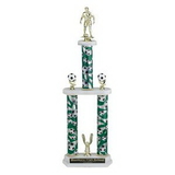Custom Triple Column Soccer Trophy (25