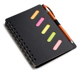 Custom Ultra Notes Black Cardboard Paper Journal Notebook w/ Pen, 6