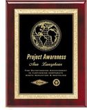 Custom Blue Executive Rosewood Plaque Award (9