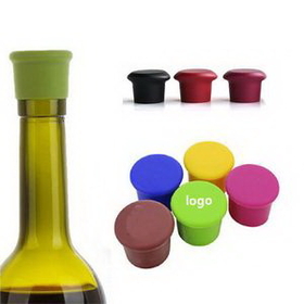 Custom Silicone Wine Bottle Cap, 1 3/8" H x 1" D