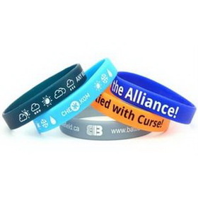 Printed Custom Wristbands (24 Hour Rush Service), 1/2" W x 8" L x 2mm Thick