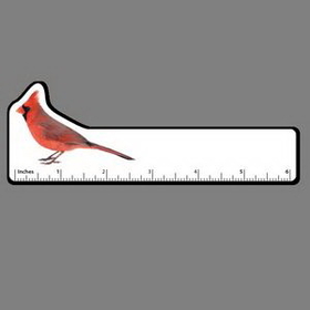 Custom 6" Ruler W/ Full Color Cardinal Bird