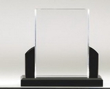 Custom Black beauty slide-in rectangle acrylic award, 6 3/4